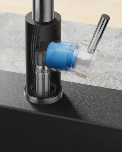 Miniatura 6 de FORIOUS Grifo de cocina con rociador extraíble, grifo de fregadero clásico de resorte extraíble de acero inoxidable comercial de una sola manija