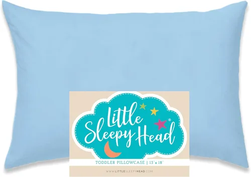 Miniatura 6 de Little Sleepy Head Funda de almohada para niños pequeños, 100% algodón y funda de almohada hipoalergénica para almohada de niños pequeños, funda