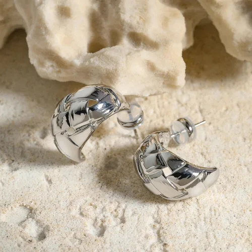 Miniatura 5 de LecAit Pendientes de plata de ley 925 con diseño original, pendientes colgantes elegantes personalizados para mujer