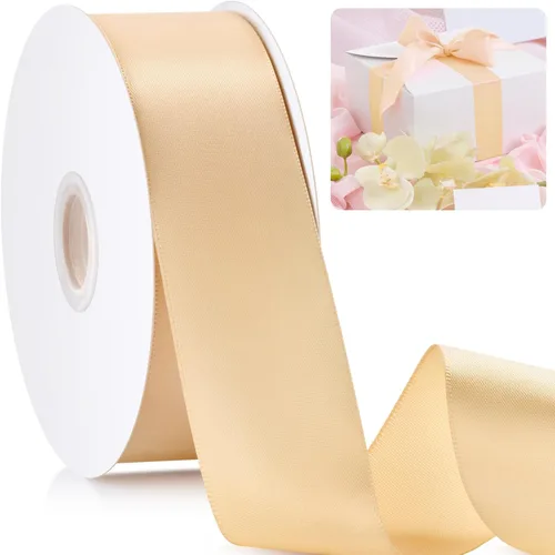 Miniatura 5 de Cinta blanca de 3/8 pulgadas, cinta de 50 yardas para envolver regalos, ramo de flores, manualidades, lazo, pelo de Leis, cintas de tela de satén