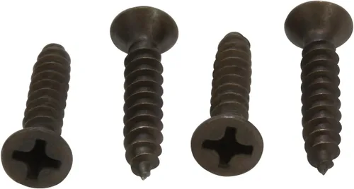 Miniatura 3 de Bolt Dropper 6 tornillos de madera Phillips de cabeza plana de acero inoxidable recubierto de óxido negro, (25 piezas), 18-8 (304) tornillos