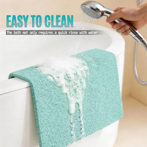Miniatura 6 de Joyhalo Tapete de ducha antideslizante, de secado rápido, para ducha, bañera, baño, hogar, 24 x 24 pulgadas, color aguamarina