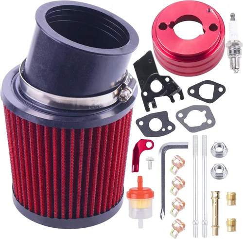 Miniatura 10 de Kit de Adaptador de Filtro de Aire de Carburador Mejorado de Alto Rendimiento con Bujía de Admisión Compatible con Predator 212cc 6.5 Hp Honda Gx160