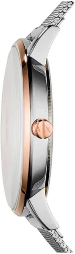 Miniatura 3 de Armani Exchange - Reloj de cuarzo de acero inoxidable para mujer con correa de cuero