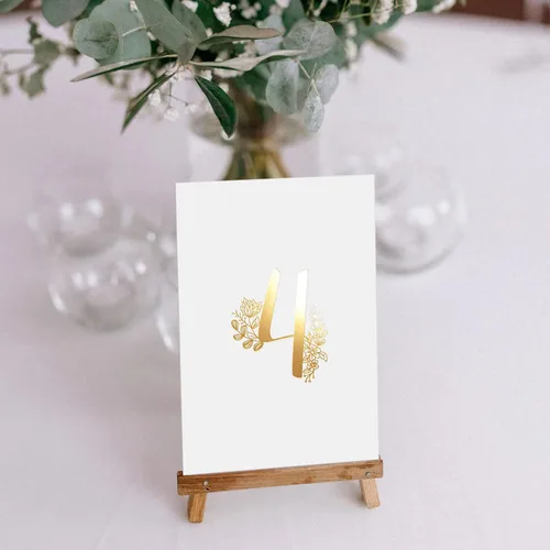Miniatura 8 de Sweetzer & Orange - Números de mesa dorados para bodas – 1 a 25 elegantes tarjetas de mesa para bodas, bar mitzvah, decoraciones de quinceañera