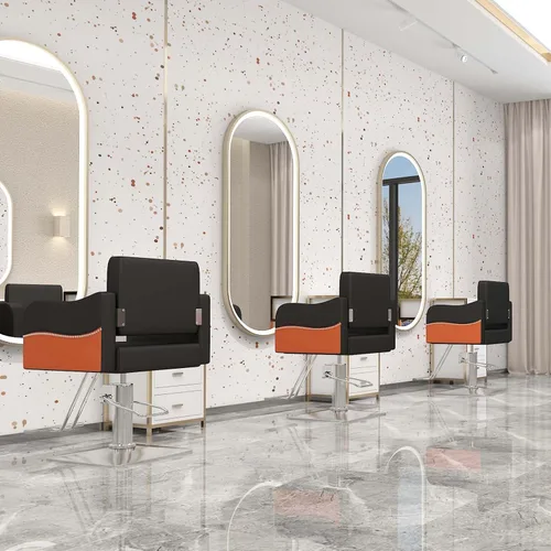 Miniatura 9 de Silla de peluquería, silla de peluquería para estilista, silla de peluquería giratoria de 360 grados, silla de bomba hidráulica de alta resistencia