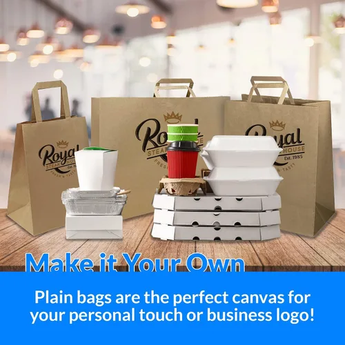 Miniatura 5 de Reli. Bolsas de papel con asas, papel kraft Varios tamaños grandes 75 piezas (25 de cada tamaño) - a granel 8x4.25x10-10x5x13-16x6x12