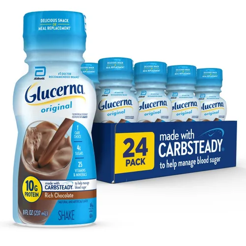 Miniatura 11 de Glucerna Original - Batido para el cuidado de la diabetes, Vainilla Casera, reemplazo de comida para diabéticos para apoyar el manejo del azúcar