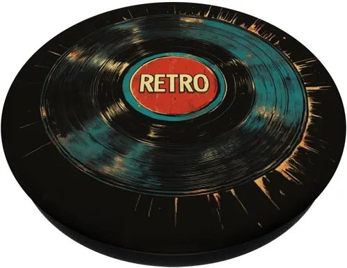 Miniatura 2 de Red Vinyl Record Player Vinyl Collector Retro Music Lover PopSockets Adhesive PopGrip