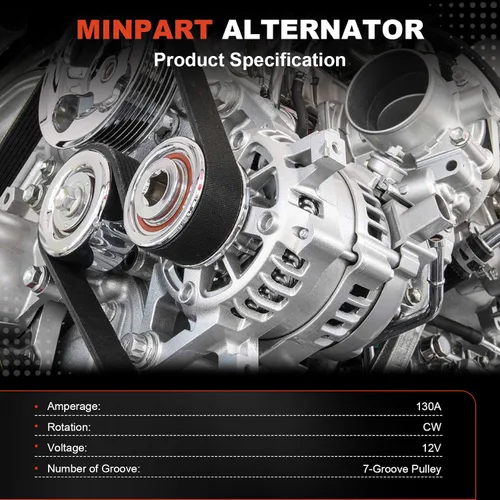 Miniatura 2 de Alternador apto para Chevy para Buick, reemplazo de alternador de alto rendimiento para 1 un cable autoexcitante, para alternador GM Chrome ADR0335