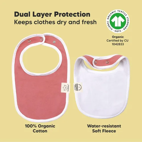 Miniatura 3 de KeaBabies Paquete de 8 baberos orgánicos para niñas y niños y 5 paños de muselina para bebés, niños y niñas, baberos de dentición para niños