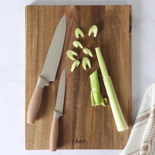 Miniatura 6 de Oster Gunderson Juego de Cuchillos de Cocina de 6 Piezas con Bloque, Juego de Cuchillos de Cocina de Acero Inoxidable con Cuchillas Afiladas