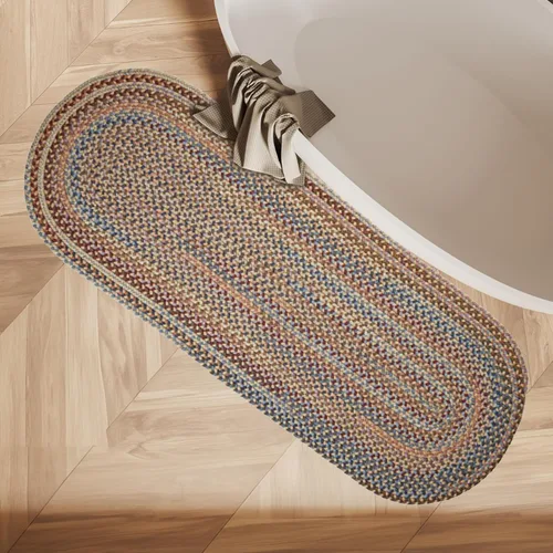 Miniatura 46 de Rhody Rug Country Jewel CJ35 - Alfombra trenzada ovalada de bronce de 2 x 3 pies, decoración del hogar, alfombra de piso o alfombra de dormitorio