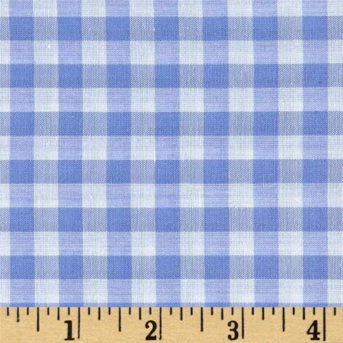 Miniatura 4 de Richlin Fabrics Paquete de 3 yardas 60" poliéster/algodón guinga 1/4", azul/blanco