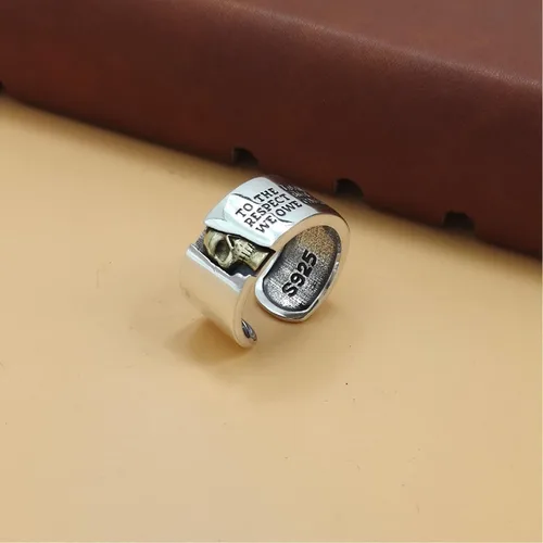Miniatura 217 de Anillo de plata de ley 925, minimalista, ajustable, hecho a mano, para mujeres y niñas