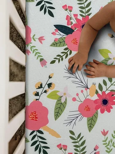 Miniatura 2 de Sábana ajustada suave para cuna, sábana elástica y transpirable para cuna para niños y niñas, se adapta a colchones estándar de cuna y niños