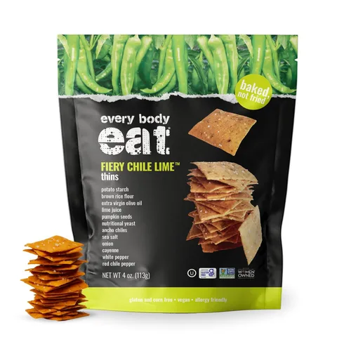 Every Body Eat Galletas sin gluten, lima chilena ardiente – Snacks picantes, galletas veganas, sin lácteos, sin aceite de semillas (paquete de 2),