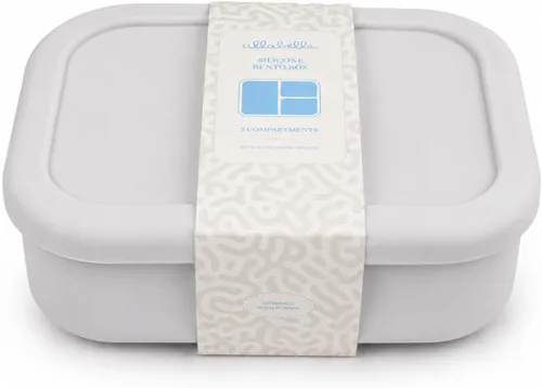 Miniatura 6 de Ullabelle Caja Bento para niños, 3 compartimentos, lonchera a prueba de fugas para bebé, contenedor de aperitivos sin BPA, lonchera dividida