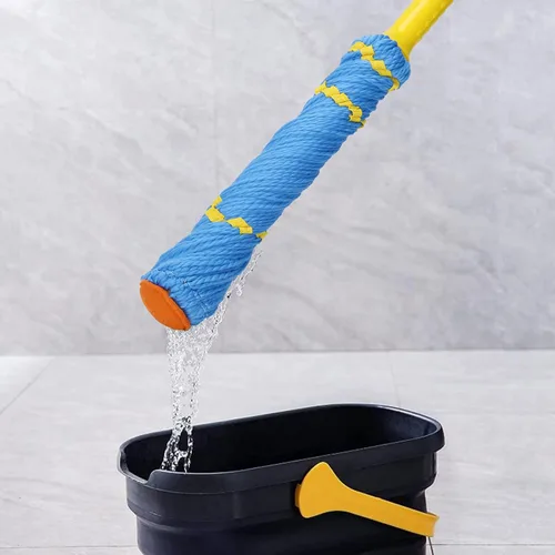 Miniatura 4 de Trapeadores giratorios autoescurridizos para limpieza de suelos, fregona de microfibra con mango largo de 57 pulgadas, fregona fácil de escurrir