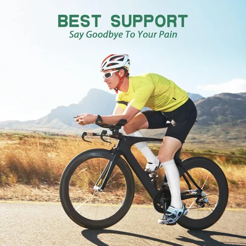 Miniatura 4 de SunFeeling Calcetines de compresión para mujeres y hombres (3 pares) - El mejor apoyo para correr, enfermeras, recuperación, ciclismo, vuelo
