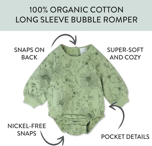 Miniatura 2 de HonestBaby Multipack Short Romper Sets and Dresses 100% Organic Cotton for Infant Baby and Toddler Boys, Girls, Unisex