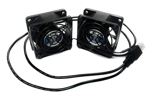 Coolerguys Conexión USB dual de 2.362x2.362x0.984 in CG06025L05B2-U