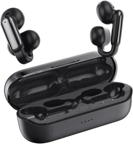 Auriculares con clip, auriculares inalámbricos con clip de oreja abierto, Bluetooth 5.4, llamada de voz clara, auriculares deportivos con estuche de