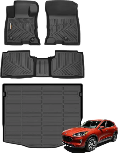 Miniatura 75 de Alfombrillas de TPE para Toyota Highlander 2014-2019 7 y 8 asientos, protección para todo tipo de clima, forros de piso de automóvil resistentes