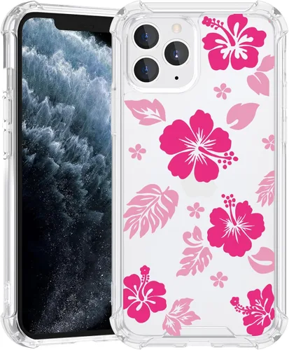 Miniatura 14 de Funda para iPhone 8 Plus y iPhone 7 Plus, linda funda Kawaii azul hibisco hawaiano floral estética floral para niñas preppy mujeres