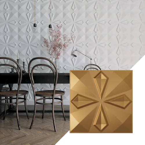 Miniatura 27 de Ekena Millwork WP20X20NKWH 19 5/8 pulgadas de ancho x 19 5/8 pulgadas de alto Nikki EnduraWall Decorativo 3D Panel de pared cubre 2.67 pies cuadrados