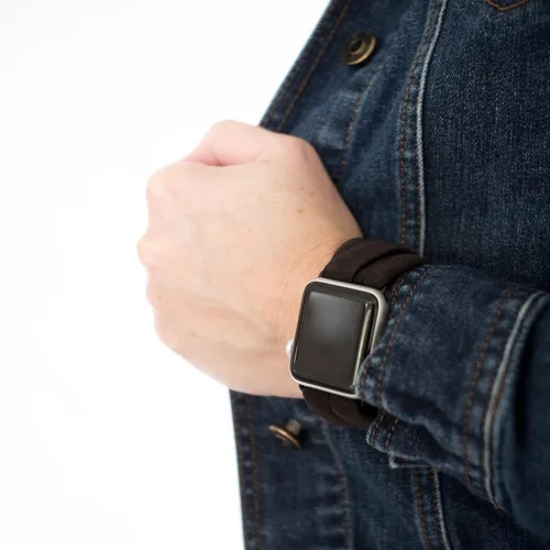 Miniatura 5 de Black Yoga Band® Apple Watch Series 1-8, 1.496 in 1.575 in 1.614 in 1.654 in 1.732 in 1.772 in - Dót Outfitters