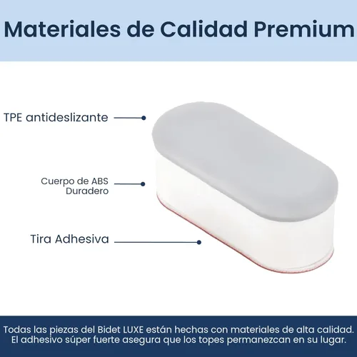 Miniatura 6 de Luxe Bidet Parachoques universales antideslizantes para asiento de inodoro con adhesivo fuerte de 4 piezas