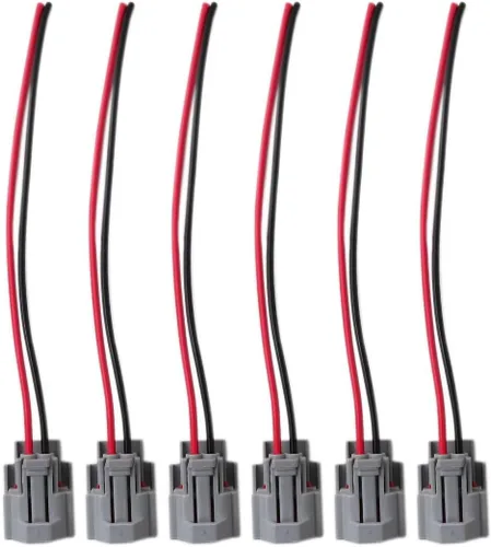 Miniatura 3 de Coleta eléctrica del enchufe del conector hembra del inyector de combustible de la alta impedancia 6x
