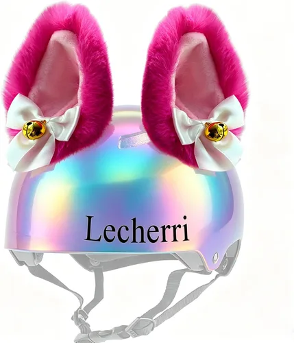 Miniatura 9 de Orejas de gato para casco, orejas de zorro con campana, accesorios para casco de campana, 2 unidades, diseño reutilizable (casco no incluido)