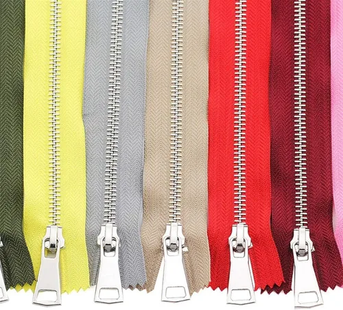 Miniatura 4 de Cierre de tela 5# cremalleras metálicas, herramientas de costura de bricolaje, chaqueta de plumón, reparación de ropa, reparación a medida, Marrón