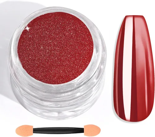 Miniatura 13 de SAVILAND Polvo para uñas cromado plateado - 1g Polvo cromado efecto espejo metálico para uñas de gel, pigmento para manicura y arte en uñas, polvo