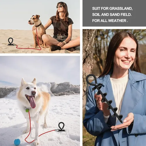 Miniatura 5 de Eurmax USA Estaca de amarre para perro resistente para perros grandes de hasta 210 libras, Estacas para perros para exteriores, Ancla para perros