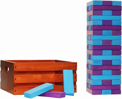 Miniatura 12 de Tailgating Pros Maderas gigantes de primera calidad con caja manchada: ¡elige los colores de tu equipo! Juego gigante para patio al aire libre