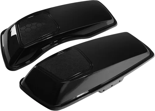 Miniatura 18 de TCT-MOTORPARTS Alforjas de mezclilla negra con tapas, bocina de 5 x 7 pulgadas, rejillas para Harley Street Glide Road King Road Glide Ultra Limited