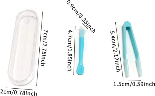 Miniatura 2 de JJLFresheners Aplicador de contacto azul, herramienta removedor de lentes de contacto, insertor+pinzas con punta suave, para lentes de contacto