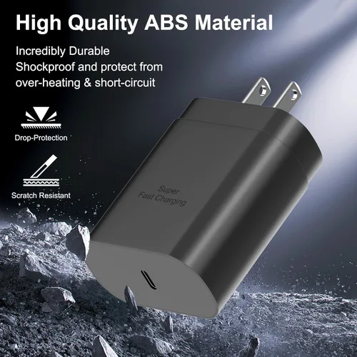 Miniatura 4 de Samsung USB-C - Adaptador de alimentación de carga súper rápida, bloque de carga PD de 25 W para Samsung Galaxy S26/S26 Ultra/S26+/S25