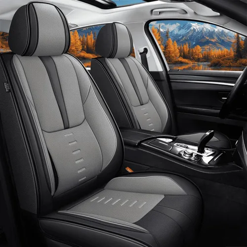 Miniatura 8 de IKABEVEM Fundas de Asiento Compatibles con Ford Maverick 2022-2025 2PCS Fundas de Asiento Delantero de Automóvil de Cuero Sintético Cojín de Asiento