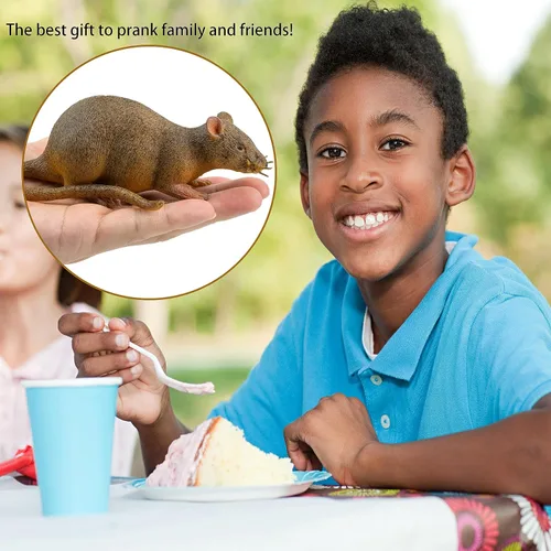 Miniatura 6 de Juguete de reptil con ratón, juguete blando de goma suave, juguetes de animales súper elásticos TPR para niños, perfecto para regalos, recuerdos