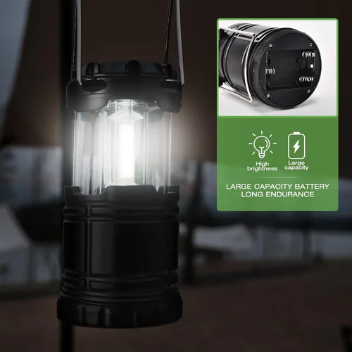 Miniatura 2 de KPKJOO Farol plegable para campamento, faroles LED superbrillantes que funcionan con pilas, para cortes de energía, emergencias en interiores