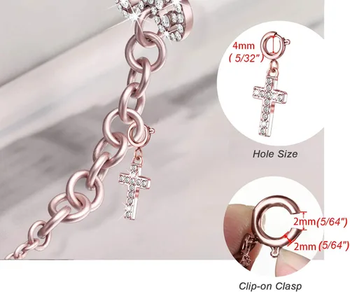 Miniatura 2 de Secbolt Dijes compatibles con Apple Watch pulsera para mujer, Diamante de imitación