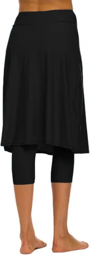 Miniatura 3 de Akaeys Modesta falda de natación extra larga para mujer con leggings Capris Active Skirted Swimwear
