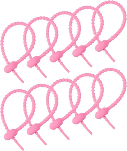 Miniatura 13 de MECCANIXITY Paquete de 30 bridas de silicona reutilizables de 6 pulgadas para el hogar, oficina, cocina, organizador de bolsas de alimentos, gestión