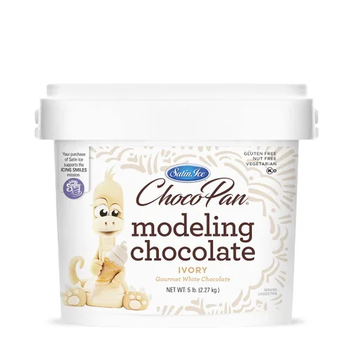 Miniatura 21 de Satin Ice ChocoPan - Chocolate blanco brillante para modelar (1 libra) para decoración de pasteles