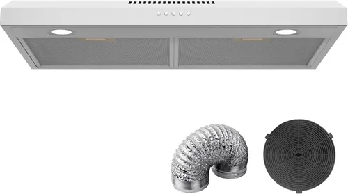 Miniatura 9 de Campana extractora de 30 pulgadas para debajo del gabinete, campana extractora de cocina convertible con conducto/sin conducto, ventilación ultra