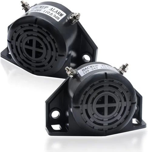 Miniatura 8 de Alarma de Respaldo 12V-24V 110±3DB, Alarma de Respaldo Impermeable con Zumbador para Camiones, Montacargas, Furgonetas, Equipo Pesado